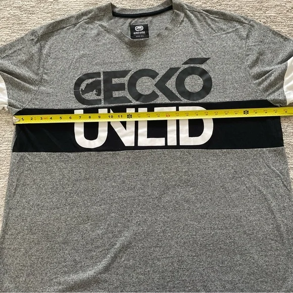 Ecko UNLTD Shirt Men's 3XL Gray Spellout Graphic Short Sleeve Hip Hop Streetwear - Picture 6 of 8